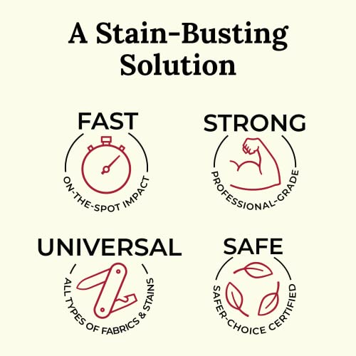 Chateau Spill Red Wine Stain Remover for Clothes – 4oz Safe Stain Remover Spray for Stubborn Stains - Cleaner Wipes Away New and Set on Tablecloth, Garment, Carpet, Upholstery and Laundry