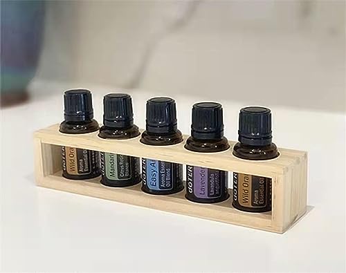 Amazon.co.jp: アロマオイルスタンド 5本用 木製 エッセンシャルオイル