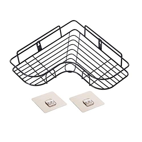 Corner Shower Caddy, 90 Degrees Right Angle Stainless Steel Wall Mounted Bathroom Shelf with Adhesive, Storage Organizer for Toilet, Dorm and Kitchen, Upgraded(1pcs) by Stageya - Used condition - US$8.83