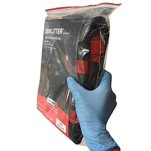 Rescue Essentials Brand Public Access QuikLitter, Red Nylon Handles, Non-Woven Fabric, 500 Lb Rated, Low Cost, Disposable for Patient Transfer, Casualty Evacuation - Thumbnail 5