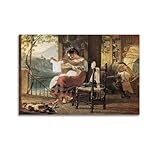 Póster decorativo de Karl Bryullov con texto en inglés 'Esperando un niño' (30 x 45 cm)