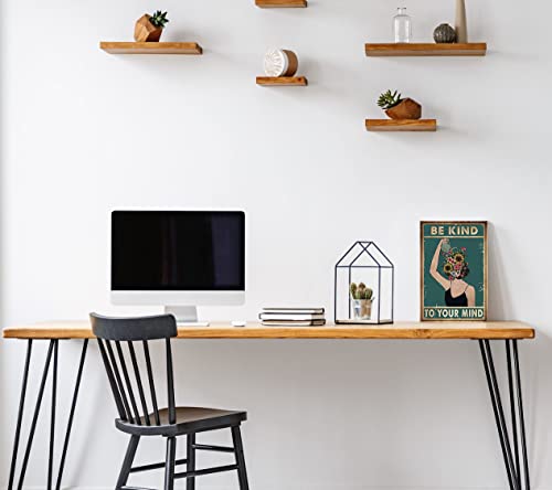 Bestylez Vintage Poster Tin Signs Gift For Women Home Boho Office Plant Room Wall Decor Be Kind To Your Mind Metal Sign (951) #TOP5