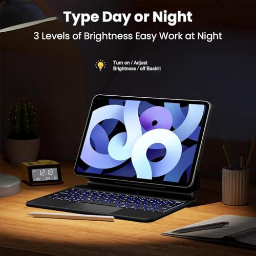Image of Keyboard Case for Xiaomi Pad 8 /8 Pro /Pad 7 /7 Pro 11.2 inch Magnetic Floating Cantilever Stand, 7-Color Backlit Bluetooth Keyboard, Smart Trackpad, Type-C Charging, Adjustable Viewing Angle