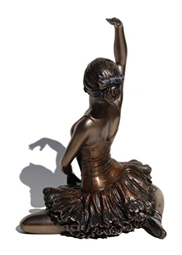 5.13 Inch Ballerina - Warming Up Cold Cast Bronzed Figurine #TOP5