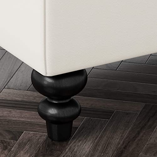 Huimo Ottoman With Storage, 51-Inch Storage Ottoman Bench With Button-Tufted, Bedroom Bench Safety Hinge Ottoman In Upholstered Fabrics, Large Storage Bench For Bedroom, Living Room (Ivory) #TOP7