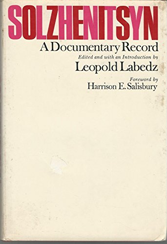 Solzhenitsyn: a documentary record 0060124873 Book Cover