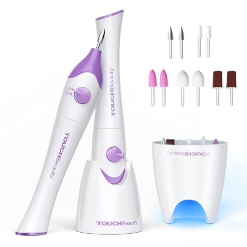 TOUCHBeauty Ponceuse pour Ongles,Lime à Ongles Électrique Professionnel avec Ensemble de Support, Manucure et Pédicure Kit Lime à Ongles Portable Sans Fil...