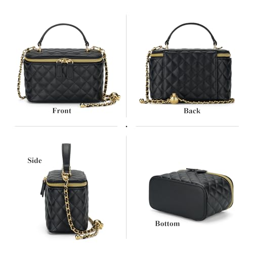 Mini Quilted Box Crossbody Bags for Women, Small Square Designer Clutch Purses with Adjustable Chain Strap2