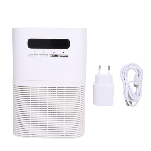 Spacnana Purificador de Filtro de Aire Interior de bajo Ruido Purificación de Aire Portátil con de Filtración de 3 Capas para Oficinas en el Hogar (Enchufe de la UE)
