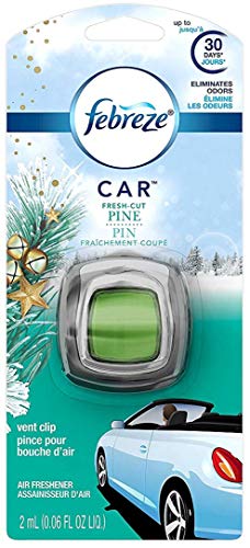 Image of Febreze Car Vent Clip Air Freshener - Fresh-Cut Pine - Holiday Collection 2017 - Net Wt. 0.06 FL OZ (2 mL) Per Vent Clip - Pack of 2 Vent Clips