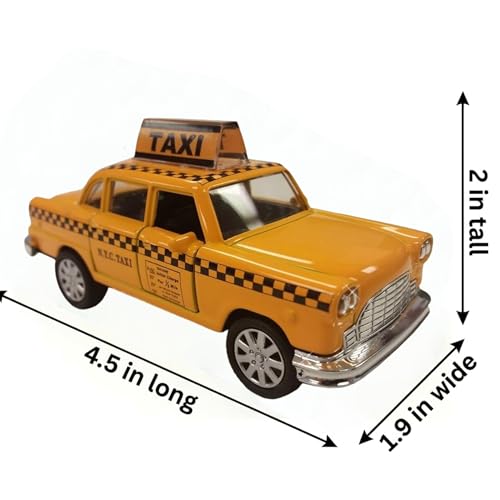 Taxi NYC en miniatura 1:32, metal, sin sonido miniatura 2