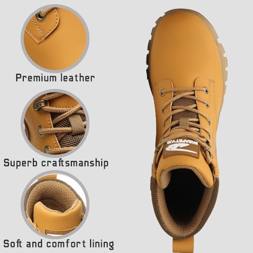 Image of Steel Toe Boots for Women Men Waterproof Lightweight Safety Shoes