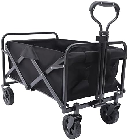 Chariot De Transport Pliable WilTec - Capacité 100 Kg, Dimensions 89x62x54 Cm | Pour Jardin, Plage