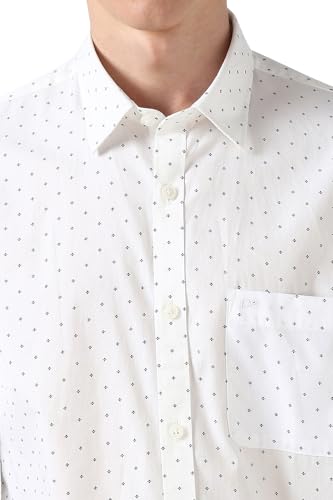 Image of Peter England Men's Cotton Slim Fit Print Shirt