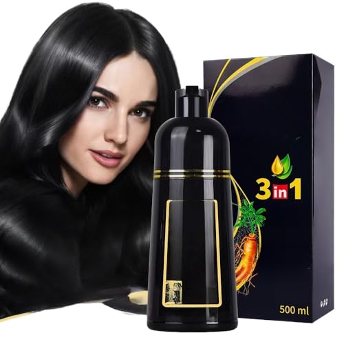 y2525 VAbvO[hz Hair Dye Shampoo 3 in 1 Hair Shampoo wAJ[Vv[ Jo[鍕̐AA 10NCbNwA_CɃ_[W^ȂAjƏ̂߂̃}`J[wA_CAtP