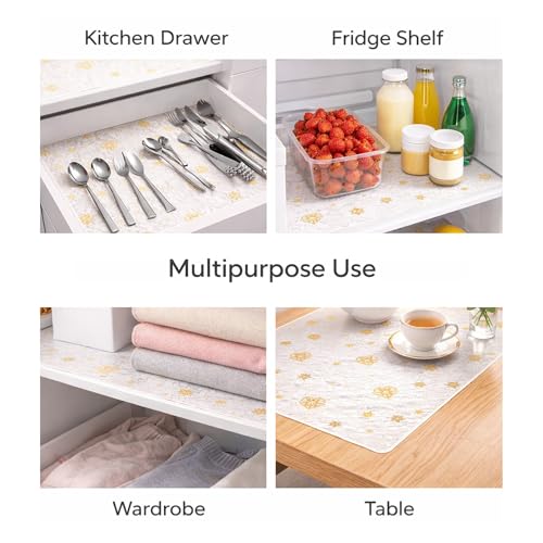 Image of SHOPPOFOBIX Fridge Mats, EVA Food Grade Washable Anti Slip Mat /Sheet for Fridge, Shelf Liner, Table, Kitchen Drawer mat (Diamond)