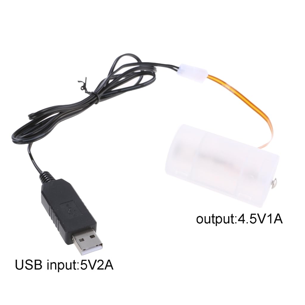 USB do 3 x LR20 D eliminatory baterii adapter kabel USB 5 V2A wejście 100 cm kabel