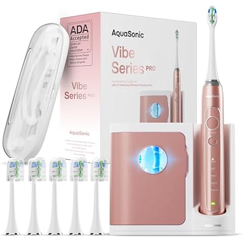 Aquasonic Vibe Series PRO Toothbrush with UV Sanitizer Cover