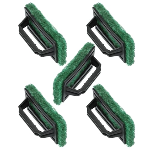 Cabilock 5 Pièces Tampon de Nettoyage et Tampon Vert avec Poignée pour Sérigraphie Action de Nettoyage Forte, Matériau PP pour Projets de Sérigraphie à Domicile