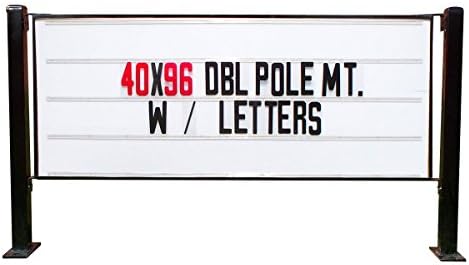 Non-Illuminated Changeable Letter Sign with Double Pole Mount Brackets
