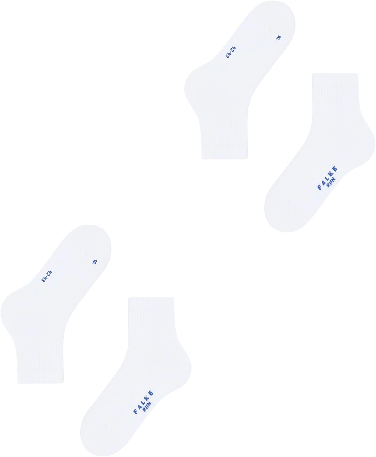 FALKE Unisex Run Rib Short Socks, 2 Pairs