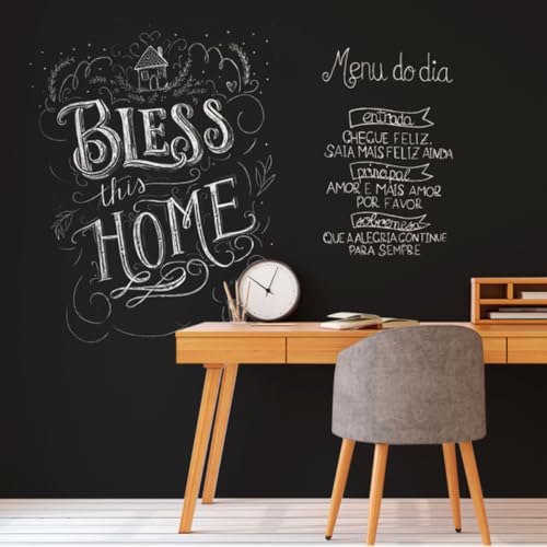 Alltak, Vinil Adesivo Lousa Preto Fosco metro x 100cm - Alltak