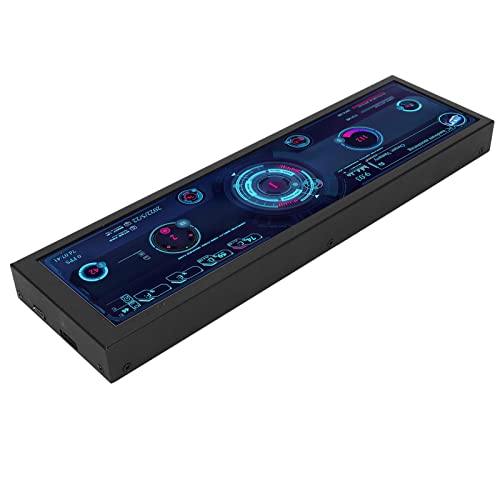 Pantalla IPS de 8.8 Pulgadas 1920x480 PC CPU Monitor, 60Hz, Entrada, Estado en Tiempo Real para AIDA64, Soporte de Sistemas Múltiples, de Pantalla Horizontal y