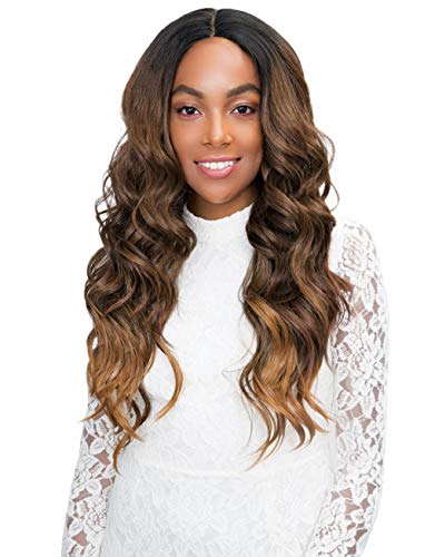 Janet Collection Human Hair Blend 4x4 CHELSEA Lace Front Wig (SUGAR BROWN)