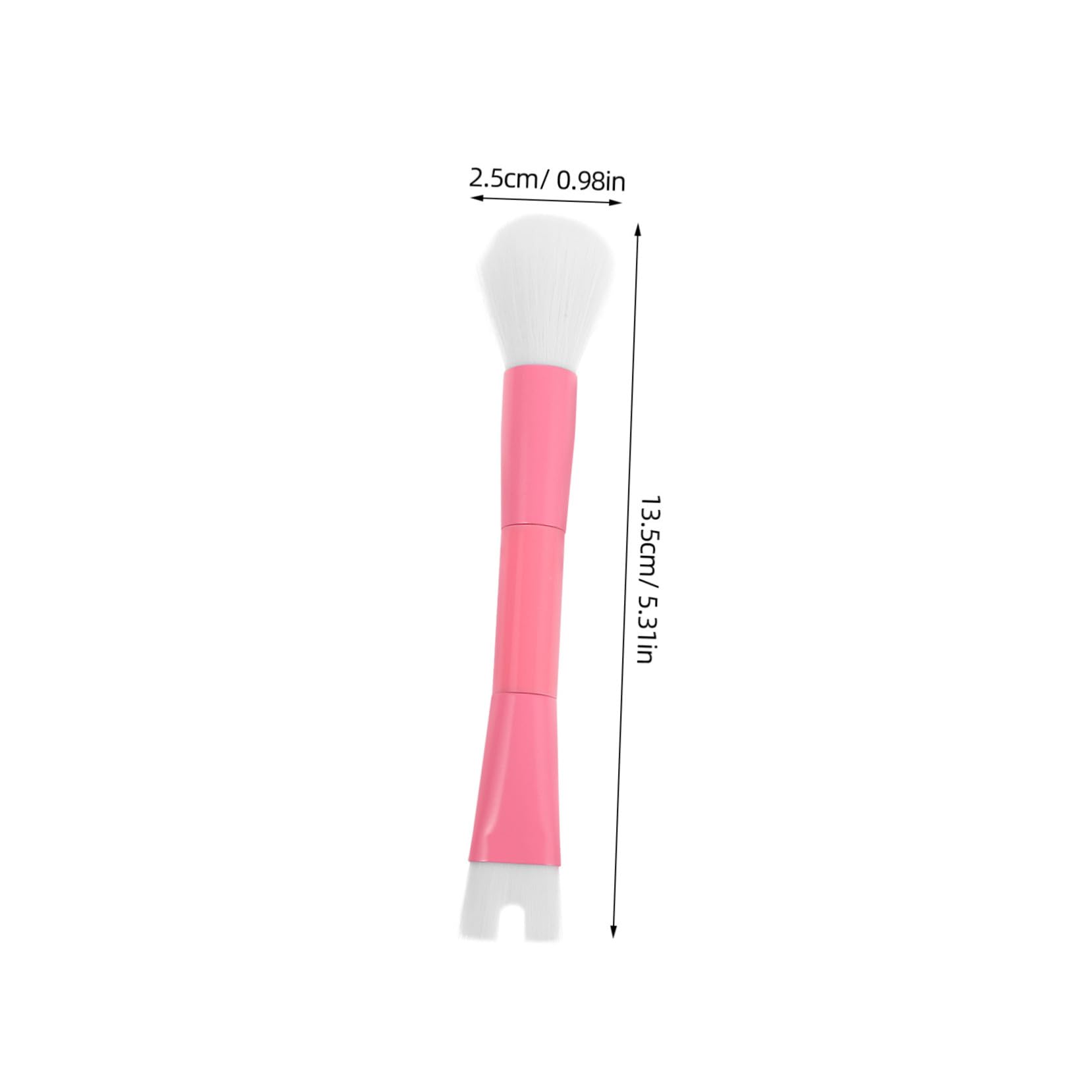 DEARMAMY Makeup Brushes Dual Sided Nose Shadow Brush Soft Plastic Nylon for Liquid Powder Makeup