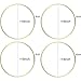 HOHIYA 4 Pcs 19 Inch Metal Floral Hoop Large Gold for Macrame Craft Wreath Rings Dream Catcher Wall Hanging 4mm Wire Taiwan Made