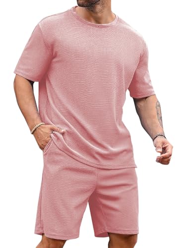 Image of Vogaan Men's T-Shirt and Shorts Set | Top & Shorts Night Suits Set | Night Wear for Men