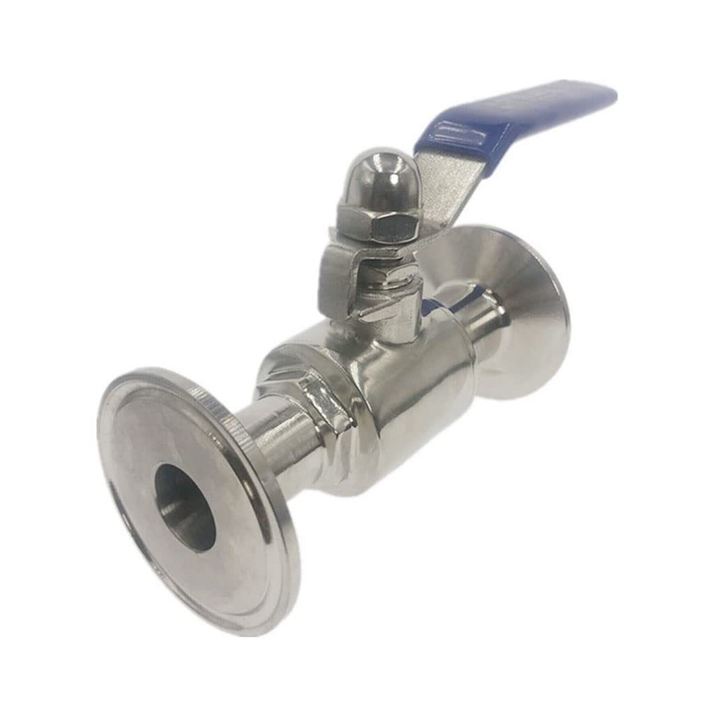 conexión rápida de la válvula de Bola, 3/4" 19mm 304 Stainless Steel Sanitary Ball Valve Tri Clamp Ferrule Type, For Homebrew Diary Product