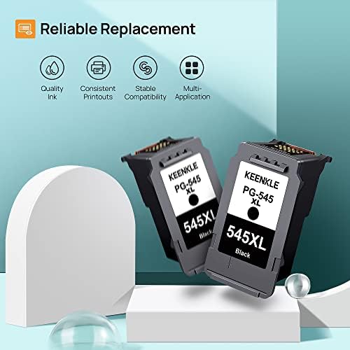 PG-545XL Ink Cartridges, 2 Black, Combo Pack Compatible for Canon 545 546 XL for Pixma MG3050 MG2500 MG2550S TS3150 MG2555S TR4550 TR4551 TS3151 MG2950 MX490 MX495 iP2850 MG3053 MG2900 MG2555