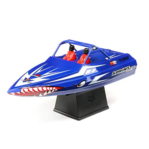 Pro Boat Sprintjet 9" Self-Righting Jet Boat Brushed RTR, Blue, PRB08045T2