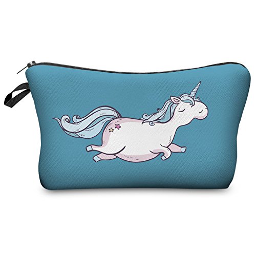 Make Up Bag Einhorn Unicorn Schminke Mäppchen Federmappe Täschchen Beutel Kulturbeutel Makeup Kosmetikbeutel Schminke Schminktasche Tasche Stiftemappe