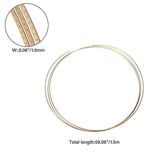 Bqlzr 8Ft Golden Brass Fretwire For Mandolin Banjo Box Guitar 1.5Mm #TOP3