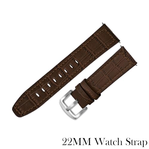 Image of ADAMO Universal Genuine Leather Strap Suitable for All Watches (for Replacement to Titan, timex etc.) and 20 /22 MM Smart Watches