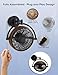 Wall Mount Fans with Pull Chain, 10 Inch Wall Fans Quiet Oscillating Wall-Mounted Fan, Adjustable Folding Arm, 2-Speed Plug-in Fan for Bedroom, Living Room, Bathroom, Patio, Kitchen, Garage, Walnut