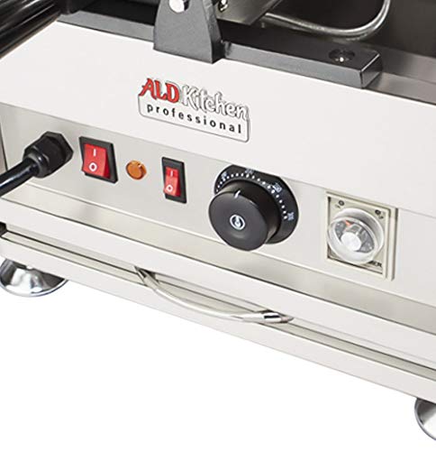 Aldkitchen Taiyaki Iron | Electric Taiyaki Machine | Fish Shaped Waffle Cones | Stainless Steel Professional | Nonstick Coating | 110V (Six Fishes) #TOP4