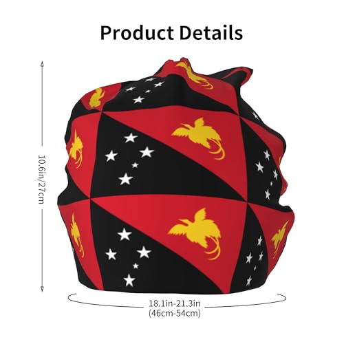 Flag of Papua New Guinea Children Hip Hop Knitted Hat Kids Elastic Leisure Knit Cap Warm Sleep Beanies Black2