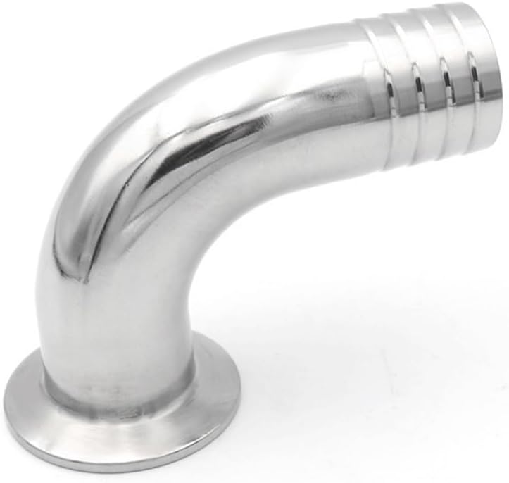 1PC 304SS 90 Degree Tri Clamp Elbow Fitting - Sanitary Hose Connector for 19-51mm Pipes,for Home Brewing and Plumbing(38mm x Ferrule 50.5)