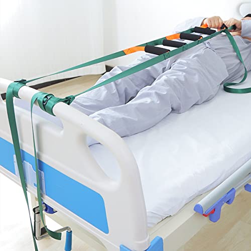 QETU Asistente Escalera Cama, Dispositivo Asistencia de Tracción con Correa de 6 Manijas para Ancianos, Personas Mayores, Recuperación de Lesiones, Pacientes, Embarazadas, Discapacitados Cover