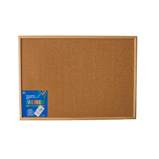Tablero de corcho (50x70) para pared con marco de madera - Tablón de anuncios y notas