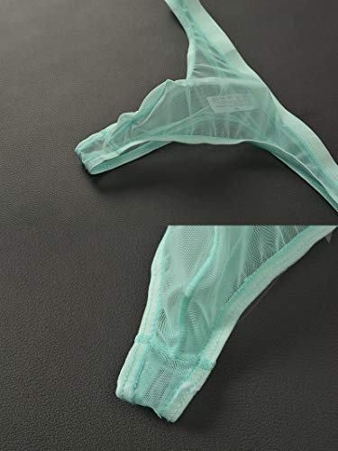 Zegoo Men's Transparent Panties Bikini Thongs Briefs #TOP4