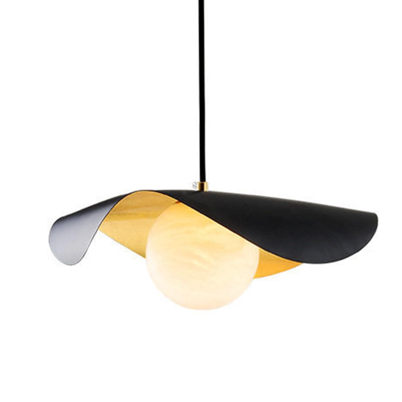 MTNROO Postmodern Marble Pendant Lamp Shade Natural Materials E14 Base Hanging Light Energy-efficient Small Ceiling Light Chandelier Mid Century Spherical +Curved Lighting Fixture for Bar