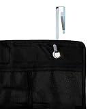 Amazon Basics Organizer na drzwi z 24 kieszeniami, 47 x 6,3 x 165 cm, czarny