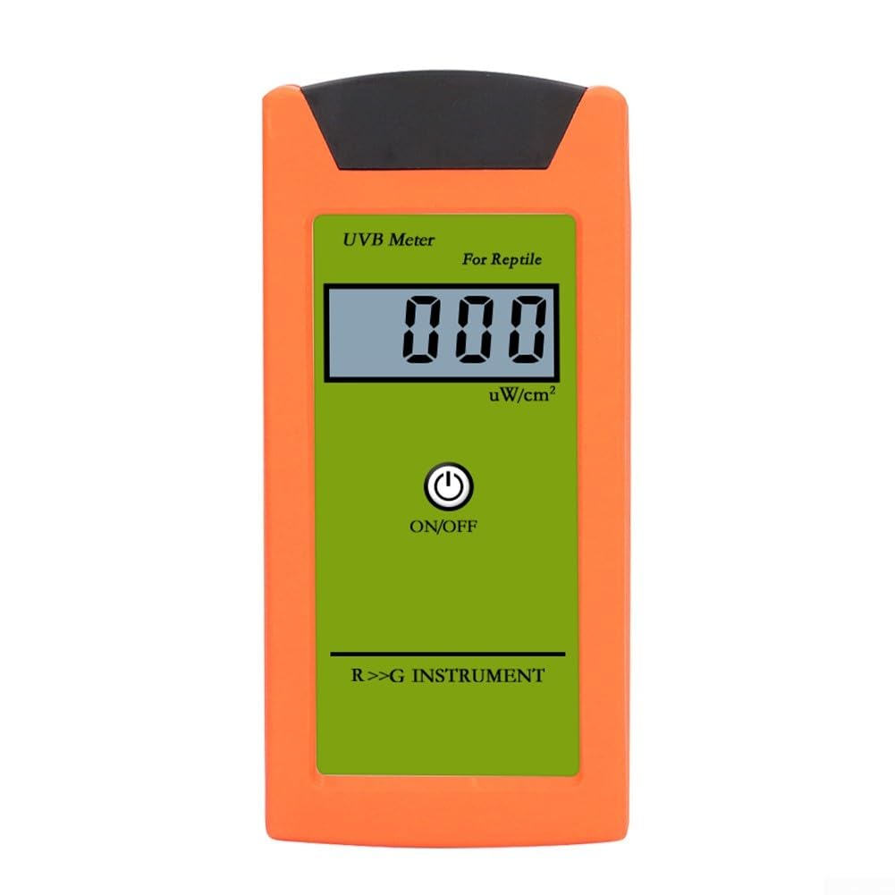 UVB Meter Detector 0-1999uW/cm2 per lampade per rettili, tester digitale UV 280-320nm display LCD strumento terrario arancione verde