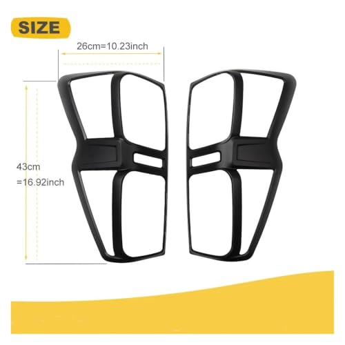Cubierta trasera Isuzu D-Max protector de luces traseras negras mate 2 uds 3