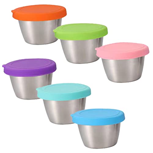 NAMOARLY Juego De 6 Cajas De Salsa De 70ml Recipientes De Condimentos Con Tapa De Dispensadores De Salsa Para Cocina y Almuerzo Ideal Para Salsas y Aderezos