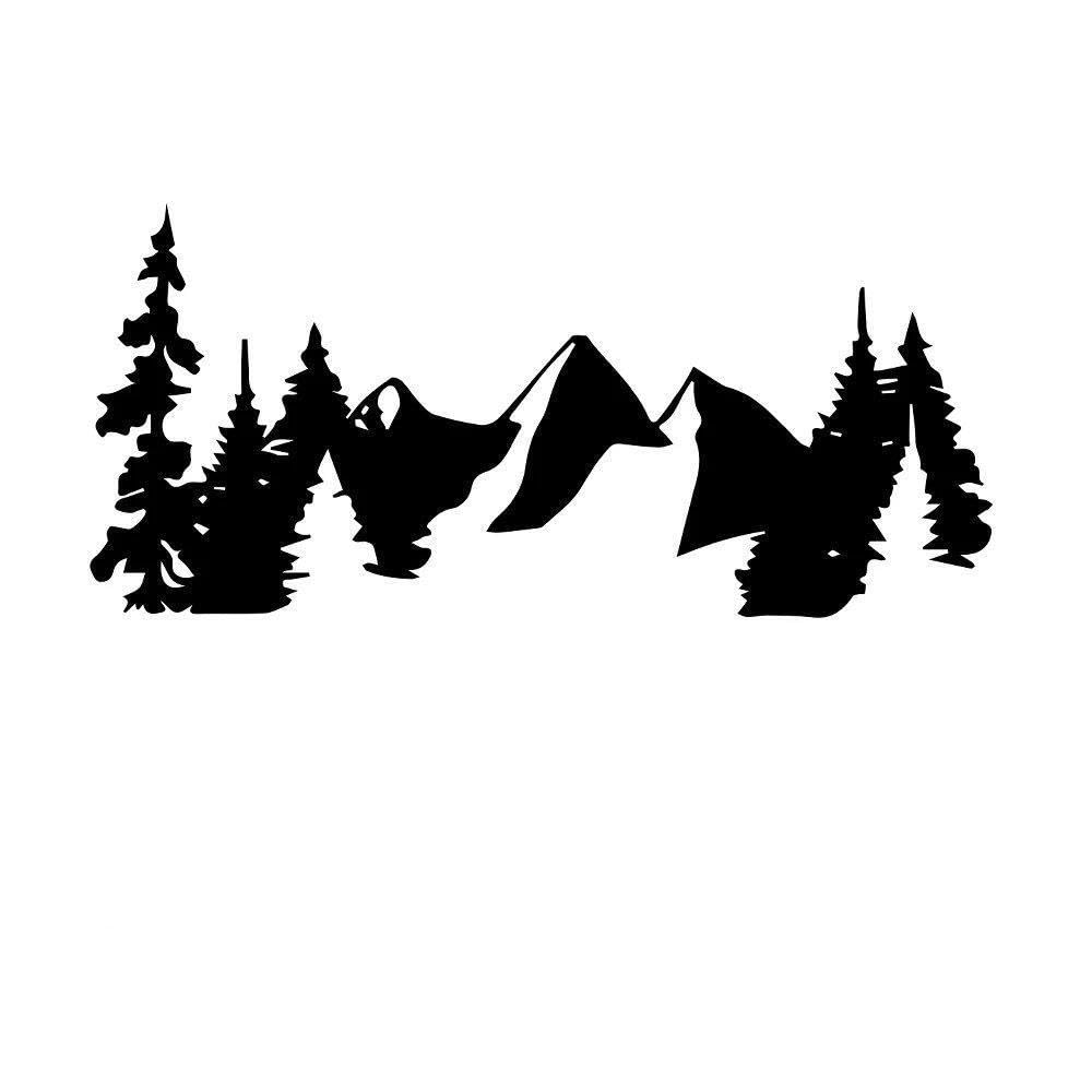 Camping Outdoors Carbon Sticker Cover Scratches Window Decal(Black)